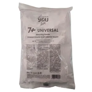 Пудра освітлювальна УНІВЕРСАЛЬНА фіолетова (7 levels), 500 г Bleaching Powder 7+ UNIVERSAL Glamour You look Professional