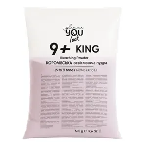 Пудра освітлювальна КОРОЛІВСЬКА фіолетова (9 levels), 500 г Bleaching Powder 9+ KING Glamour You look Professional