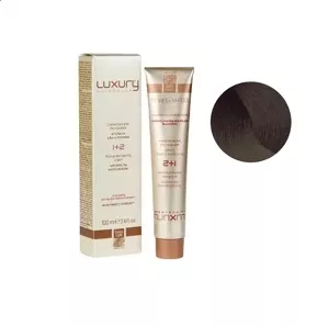 4/32 Середньо-коричневий золотисто-фіолетовий Крем-фарба для волосся з білим чаєм та екстрактом орхідеї, 100 мл LUXURY Haircolor GREEN LIGHT