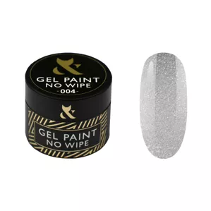 F.O.X Gel Paint No Wipe Гель фарба без липкого шару 5мл №004 Срібло 