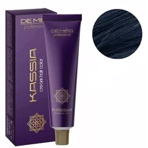 2/1 синьо-чорний Крем-фарба для волосся перманентна, 90мл Cream hair color KASSIA DEMIRA Professional