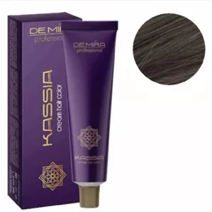 5/1 Середньо-каштановий попелястий Крем-фарба для волосся перманентна, 90мл Cream hair color KASSIA DEMIRA Professional