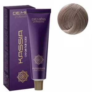 9/76  дуже світлий блондин коричнево-фіолетовий Крем-фарба для волосся перманентна, 90мл Cream hair color KASSIA DEMIRA Professional