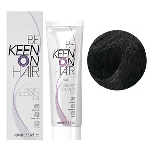 1/0 чорний Перманентна крем-фарба без аміаку, 100 мл VELVET COLOUR KEEN