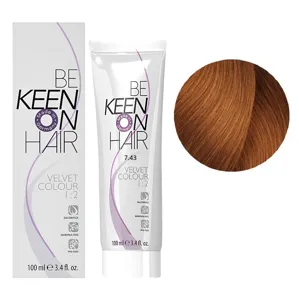 7/43 натуральний мідно-золотистий блондин Перманентна крем-фарба без аміаку, 100 мл VELVET COLOUR KEEN
