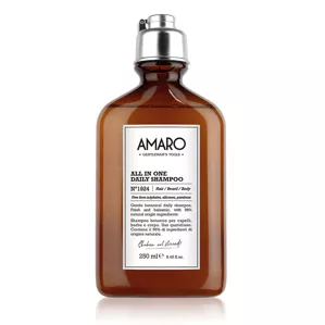 Шампунь для чоловіків 250мл для волосся, бороди та тіла  AMARO ALL IN ONE DAILY SHAMPOO FarmaVita