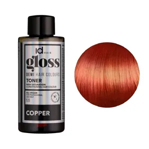 Copper (7/44) Деміперманентна рідка фарба для волосся без аміаку, 75 мл Demi Hair Colours TONER GLOSS ID Hair