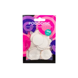 Змінні файли БІЛІ для педикюрного диска 100 грит EXPERT PODODISC "L" (50 шт) PDF-25-100w STALEKS PRO