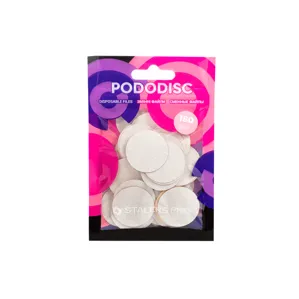 Змінні файли БІЛІ для педикюрного диска 180 грит EXPERT PODODISC "L" (50 шт) PDF-25-180w STALEKS PRO