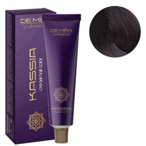 4/65  середньо-каштановий фіолетово-червоний Крем-фарба для волосся перманентна, 90мл Cream hair color KASSIA DEMIRA Professional