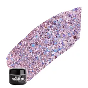 NUB SHIMMER GEL Гель для дизайну 5 г №3 Фіолетовий 