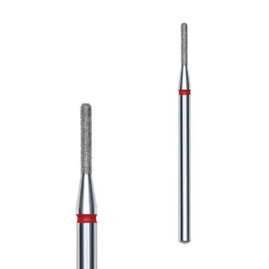Фреза діамантова ЦИЛІНДР ЗАКРУГЛЕНИЙ ЧЕРВОНИЙ діаметр 1,4 мм / робоча частина 8 мм EXPERT (FA30R014/8) STALEKS PRO