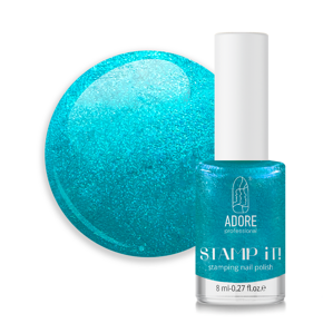 ADORE Stamp It Лак для стемпінга 7,5мл №13 Перламутровий бірюзовий