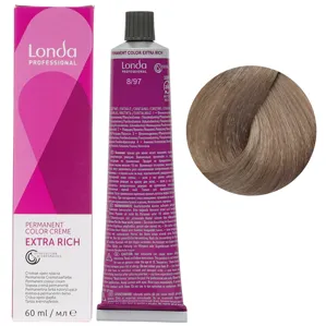 8/97 світлий блондин сандре коричневий Стійка фарба для волосся, 60 мл Permanent Color Londa Professional