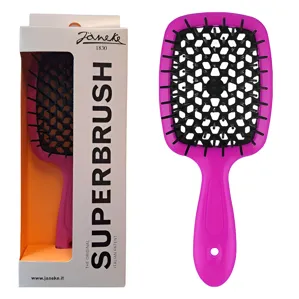 Щітка для волосся продувна ( колір: Фуксія з чорною серединкою ) FUCHSIA BLACK Standart SUPERBRUSH Janeke