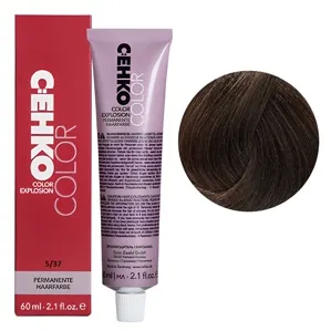 5/37 Світлий шатен золотисто-коричневий Стійка перманентна крем-фарба для волосся, 60 мл Permament Hair Color EXPLOSION C:EHKO