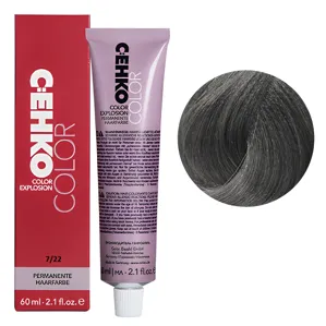 7/22 Блондин попелястий інтенсивний Стійка перманентна крем-фарба для волосся, 60 мл Permament Hair Color EXPLOSION C:EHKO