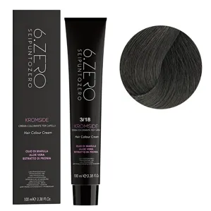 3/18 Крем-фарба для волосся стійка, 100мл  Hair Color Cream KROMSIDE 6.ZERO Seipuntozero