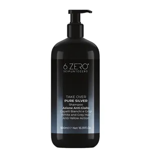 Шампунь зволожувальний з ефектом проти жовтизни, 500 мл Shampoo PURE SILVER Take Over 6.ZERO SEIPUNTOZERO