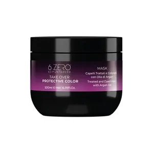Маска живильна для фарбованого волосся з аргановою олією, 500 мл Mask PROTECTIVE COLOR Take Over 6.ZERO SEIPUNTOZERO