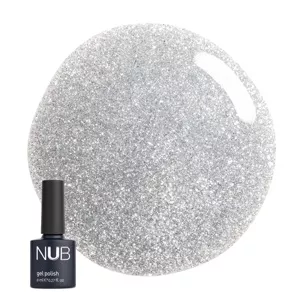 NUB Gel Polish Night Light Гель-лак світловідбиваючий 8мл № NL1 Silver Clear