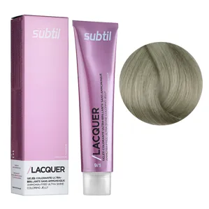 9/1 дуже світлий блондин попелястий Безаміачна тонувальна гелева фарба на кислотній основі, 60 мл LACQUER SUBTIL