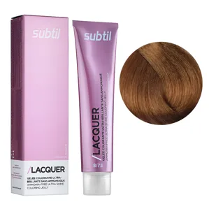 8/73 світлий блондин коричнево-золотистий Безаміачна тонувальна гелева фарба на кислотній основі, 60 мл LACQUER SUBTIL