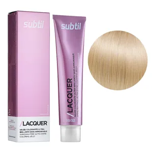 10/32 екстрасвітлий блондин золотисто-переливчастий Безаміачна тонувальна гелева фарба на кислотній основі, 60 мл LACQUER SUBTIL