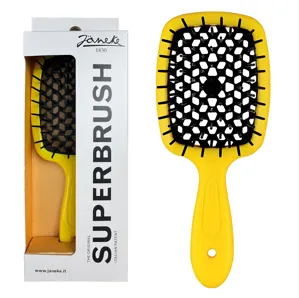 Щітка для волосся продувна ( колір: Жовтий з чорною серединкою ) YELLOW BLACK Standart SUPERBRUSH Janeke