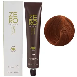 7/44 блондин мідний інтенсивний Крем-фарба для волосся без аміаку, 100 мл ZERO VEGAN Vitality`s