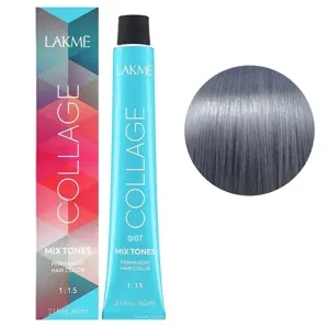 0/07 Сріблястий MIX  Крем-фарба для волосся стійка, 60 мл Permanent Hair Color COLLAGE LAКME