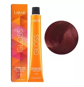 6/95 Темний блондин червоно-махагоновий Фарба для тонування волосся без аміаку, 60мл Demi-permanent Hair Color GLOSS LAKME
