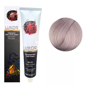 10/21 Платиновий блондин фіолетовий попелястий Стійка крем-фарба для волосся, 100мл  Permanent Hair Color Cream LUXOR Professional 