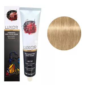 10/37 Платиновий блондин золотистий шоколадний Стійка крем-фарба для волосся, 100мл  Permanent Hair Color Cream LUXOR Professional 