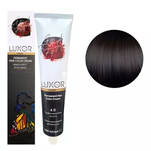 4/0 Коричневий натуральний Стійка крем-фарба для волосся, 100мл  Permanent Hair Color Cream LUXOR Professional 