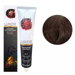 5/7 Світлий коричневий шоколадний  Стійка крем-фарба для волосся, 100мл  Permanent Hair Color Cream LUXOR Professional 