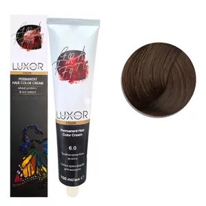 6/0 Темний блондин натуральлний Стійка крем-фарба для волосся, 100мл  Permanent Hair Color Cream LUXOR Professional 