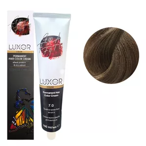 7/0 Блондин натуральний  Стійка крем-фарба для волосся, 100мл  Permanent Hair Color Cream LUXOR Professional 