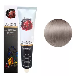 9/12 Дуже світлий блондин попелястий фіолетовий  Стійка крем-фарба для волосся, 100мл  Permanent Hair Color Cream LUXOR Professional 