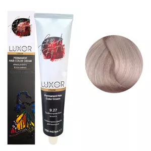 9/27 Дуже світлий блондин фіолетовий шоколадний  Стійка крем-фарба для волосся, 100мл  Permanent Hair Color Cream LUXOR Professional 
