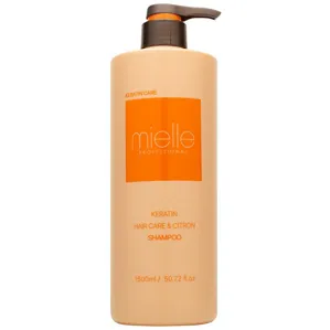 Шампунь відновлювальний для пошкодженого волосся з кератином, 1500 мл Keratin Hair Care & Citron Shampoo Keratin Care MIELLE Professional