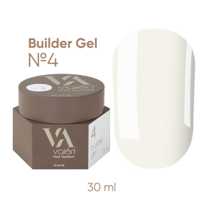 VALERI Builder Gel Гель для нарощування 30 мл №004 Молочно-білий 