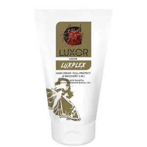 Крем для захисту і відновлення волосся 3 в 1, 200 мл Hair cream full protect & recovery 3 in 1 LUXPLEX Color service LUXOR Professional