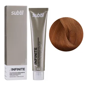 8/4 світлий блондин мідний Безаміачна стійка крем-фарба для волосся, 60 мл Permanent Hair Color INFINITE SUBTIL