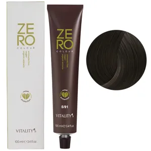 5/91 світло-коричневий каштаново-попелястий Крем-фарба для волосся без аміаку, 100 мл ZERO VEGAN Vitality`s