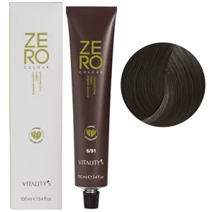 6/91 темний блондин коричнево-попелястий Крем-фарба для волосся без аміаку, 100 мл ZERO VEGAN Vitality`s