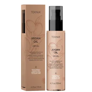 Олія суха, живильна для нормального та сухого волосся з арганою, 125 мл 44853 Dry Oil ARGAN OIL Hair Care TEKNIA LAKME