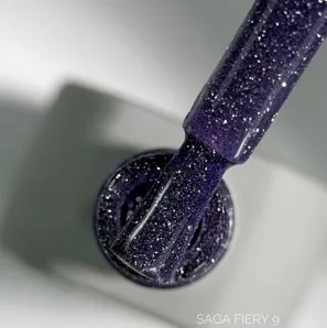Гель-лак світловідбиваючий, 9 мл №09 Fiery Gel Polish SAGA Professional