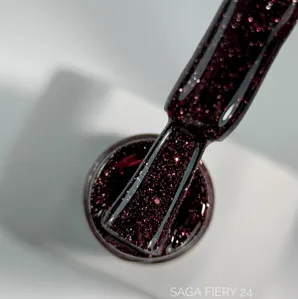 Гель-лак світловідбиваючий, 10 мл №24 Fiery Gel Polish SAGA Professional
