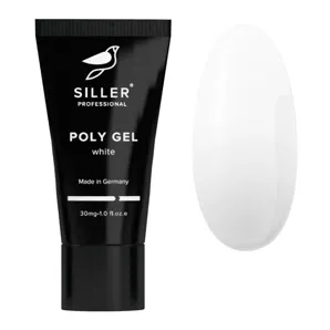 Полігель для нігтів, 30 мл White Poly Gel SILLER Proffesional 